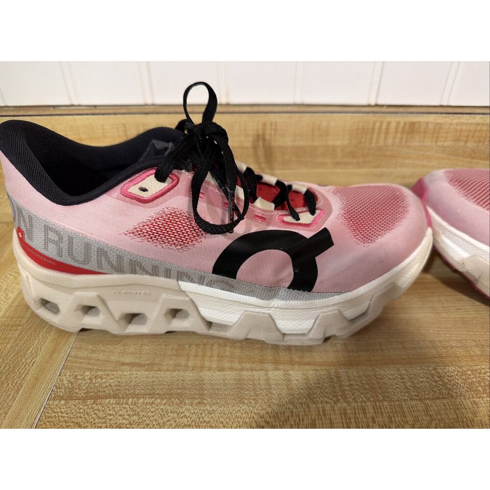On Cloudmonster Hyper Pink Red Cream Running Shoes Sneakers Women's 7 Walking - Picture 5 of 14